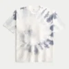 Boxy Heavyweight Tie-Dye Cotton Crew T-skjorte