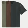 Boxy Heavyweight Washed Cotton Crew T-skjorte 3-pak