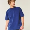 Boxy Heavyweight Washed Crew T-skjorte