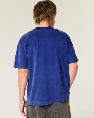 Boxy Heavyweight Washed Crew T-skjorte