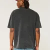 Boxy Heavyweight Washed Crew T-skjorte