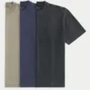 Boxy Heavyweight Washed Crew T-skjorte 3-pakning