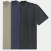 Boxy Heavyweight Washed Crew T-skjorte 3-pakning