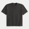 Boxy Heavyweight Washed Crew T-skjorte