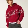 Boxy Indiana University Hoosiers grafisk hettegenser
