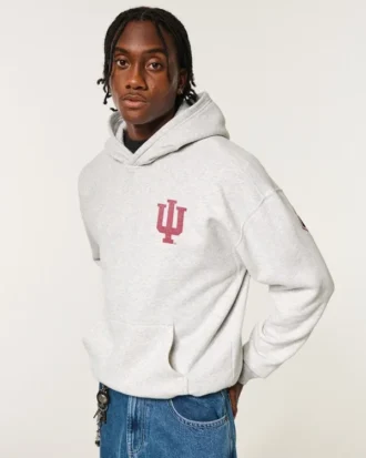 Boxy Indiana University Hoosiers grafisk hettegenser