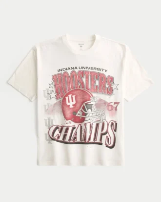 Boxy Indiana University Hoosiers grafisk T-skjorte