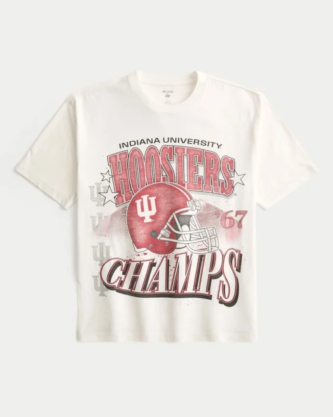 Boxy Indiana University Hoosiers grafisk T-skjorte