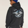 Boxy Lake Tahoe Snowboard Graphic Hoodie