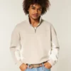 Boxy Logo Quarter-Zip Sweatshirt