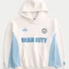 Boxy Manchester City F.C. grafisk hettegenser