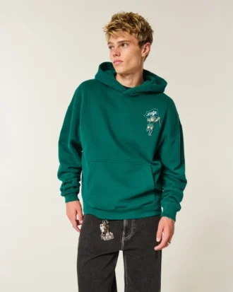 Boxy Michigan State University Spartans grafisk hettegenser