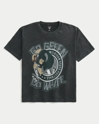 Boxy Michigan State University Spartans grafisk T-skjorte