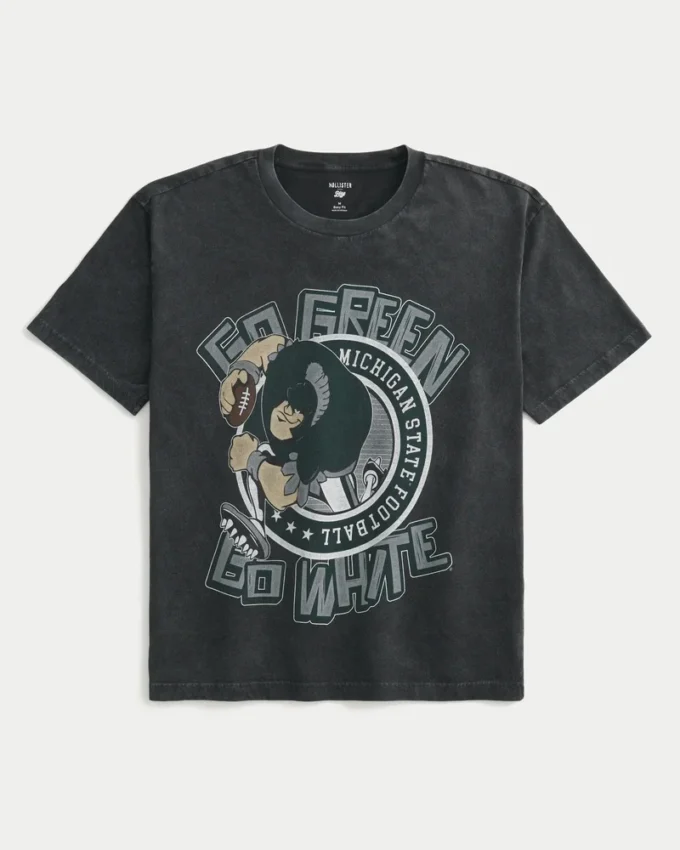 Boxy Michigan State University Spartans grafisk T-skjorte