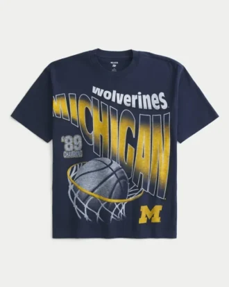 Boxy Michigan Wolverines grafisk T-skjorte
