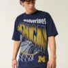 Boxy Michigan Wolverines grafisk T-skjorte