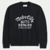 Boxy Motor City Auto Repairs grafisk crew-genser