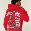 Boxy North Carolina State University Wolfpack grafisk hettegenser