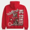 Boxy North Carolina State University Wolfpack grafisk hettegenser