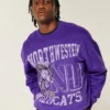 Boxy Northwestern University Wildcats grafisk crew-genser