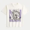 Boxy Northwestern University Wildcats grafisk T-skjorte