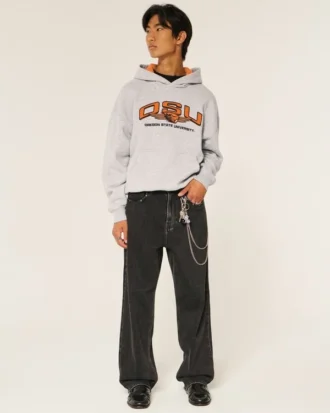 Boxy Oregon State University Beavers grafisk hettegenser