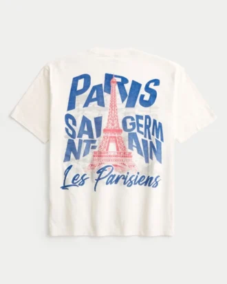 Boxy Paris Saint-Germain F.C. grafisk T-skjorte