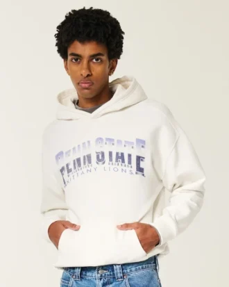 Boxy Penn State University Nittany Lions grafisk hettegenser