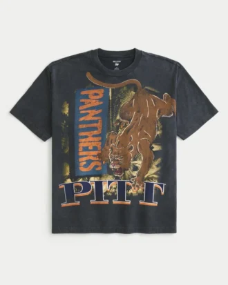 Boxy Pitt Panthers grafisk T-skjorte