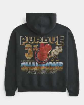 Boxy Purdue University grafisk hettegenser