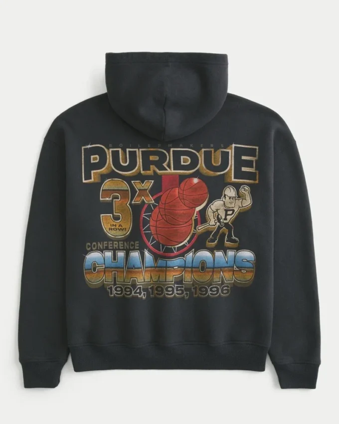 Boxy Purdue University grafisk hettegenser
