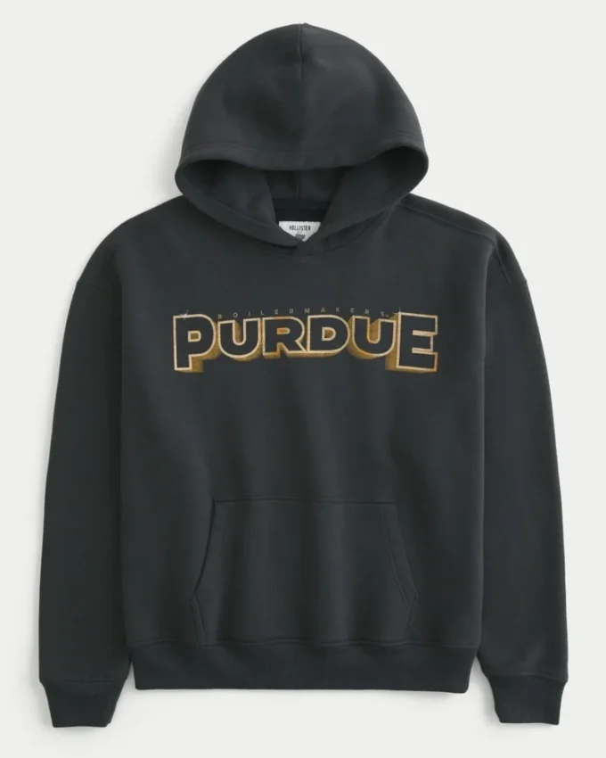 Boxy Purdue University grafisk hettegenser