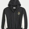 Boxy Real Madrid CF grafisk hettegenser med glidelås