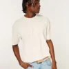 Boxy Slub Crew T-skjorte