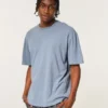 Boxy Slub Crew T-skjorte