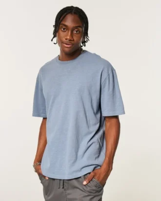 Boxy Slub Crew T-skjorte