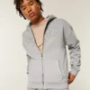 Boxy Star Flame Graphic Zip-Up Hoodie