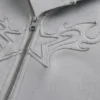 Boxy Star Flame Graphic Zip-Up Hoodie