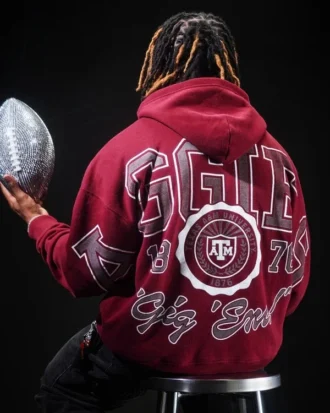 Boxy Texas A&M University Aggies grafisk hettegenser