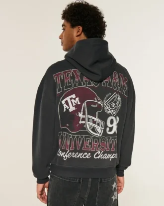 Boxy Texas A&M University Aggies grafisk hettegenser
