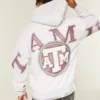 Boxy Texas A&M University Aggies grafisk hettegenser med glidelås