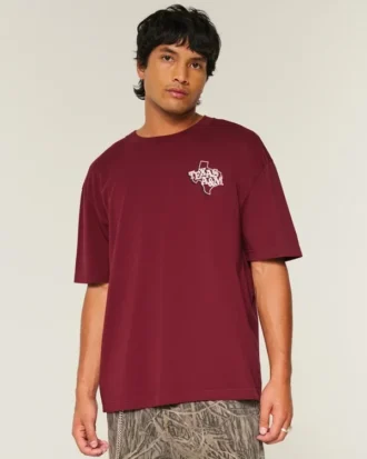 Boxy Texas A&M University Aggies grafisk T-skjorte