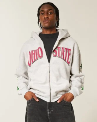Boxy The Ohio State University Buckeyes grafisk hettegenser med glidelås