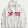 Boxy The Ohio State University Buckeyes grafisk hettegenser med glidelås