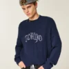 Boxy Tokyo Graphic Crew Sweater
