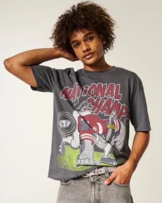 Boxy University of Alabama Crimson Tide grafisk T-skjorte