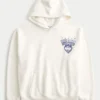 Boxy University of Connecticut Huskies grafisk hettegenser