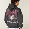 Boxy University of Georgia Bulldogs grafisk hettegenser