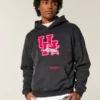 Boxy University of Houston Cougars grafisk hettegenser