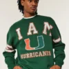 Boxy University of Miami Hurricanes grafisk crew-genser